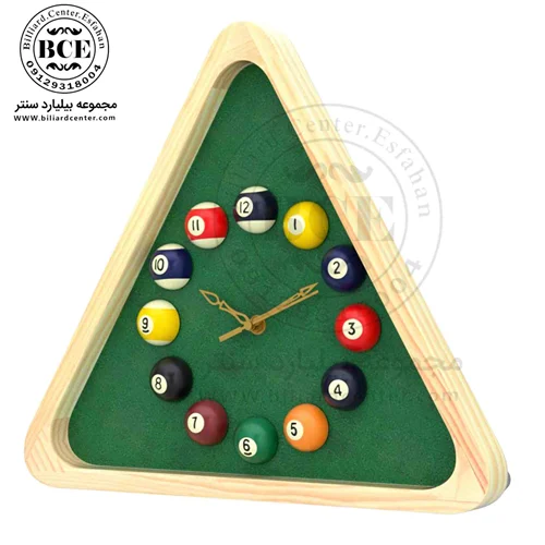 ساعت طرح بیلیارد مثلثی